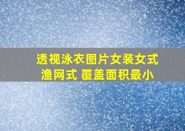 透视泳衣图片女装女式渔网式 覆盖面积最小